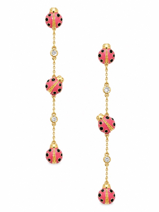 kate spade Jewelry - Kate Spade Ladybug Linear Earrings.